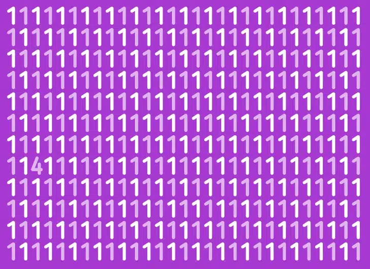 Desafio relâmpago: encontre o número 4 em até 20 segundos