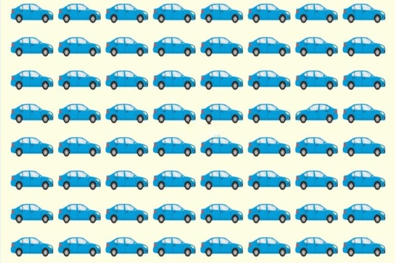 Desafio de 4 segundos: encontre o carro azul diferente e teste sua visão