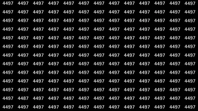 Encontre o 4487 entre vários 4497 em 10 segundos: teste seus olhos agora