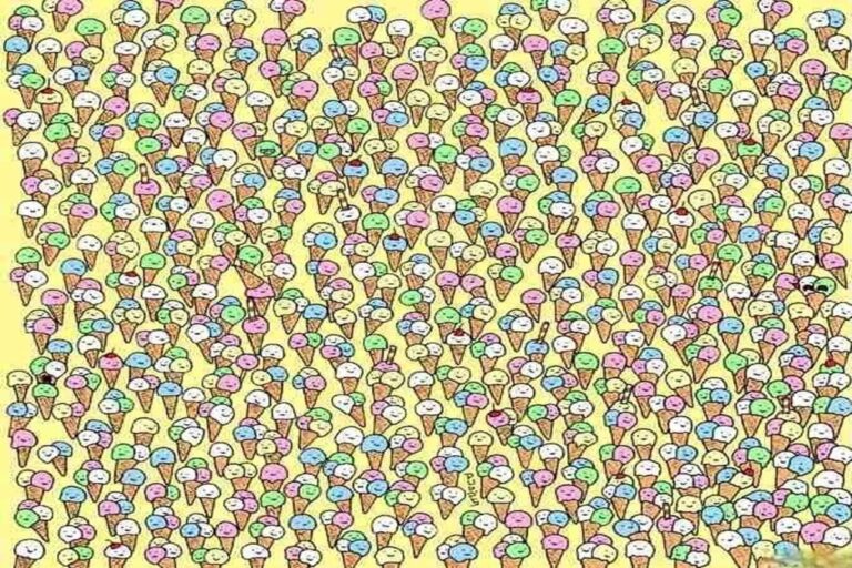 Encontre o pirulito escondido entre os sorvetes em 12 segundos: topa o desafio visual?